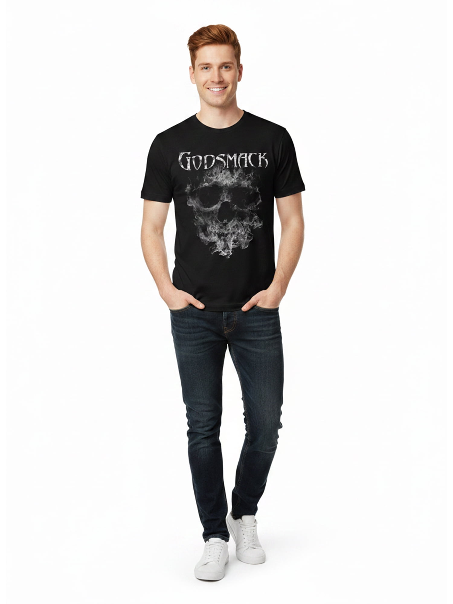 Godsmack, Men's & Big Men's Graphic Tee, Smoke Skull, Sizes S-3XL