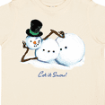 thumbnail image 4 of Inktastic Let It Snow Sassy Snowman in Top Hat Boys or Girls Toddler T-Shirt, 4 of 5