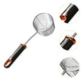 thumbnail image 6 of TISHITA Skimmer Ladle Food Strainer Colander Hanging Mesh Strainer Drainer Drainer Ladle Dumplings Cooking Kitchen Fried Food Meatballs black handle, 6 of 8