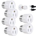 thumbnail image 1 of CUITING E26/E27 3 Prong Adapter Count Light Bulb Socket & Extender, 1 of 6