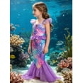 thumbnail image 4 of Girl Sparkle Mermaid Princess Dress Kids Mermaid Play Costume Sets Dress up Outfit, 4 of 8