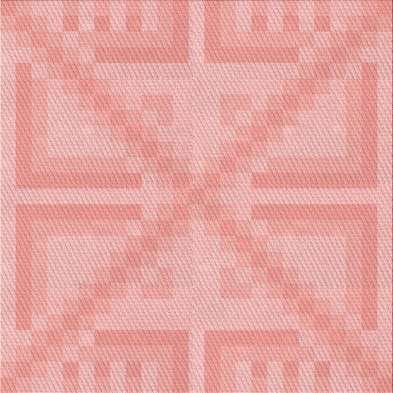 Ahgly Company Machine Washable Indoor Square Transitional Flamingo Pink Area Rugs, 4' Square