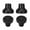 Black, variant on SupreGear Quad Cane Tips, 13 mm, 4 Pack, Rubber Feet with Textured Base, Black