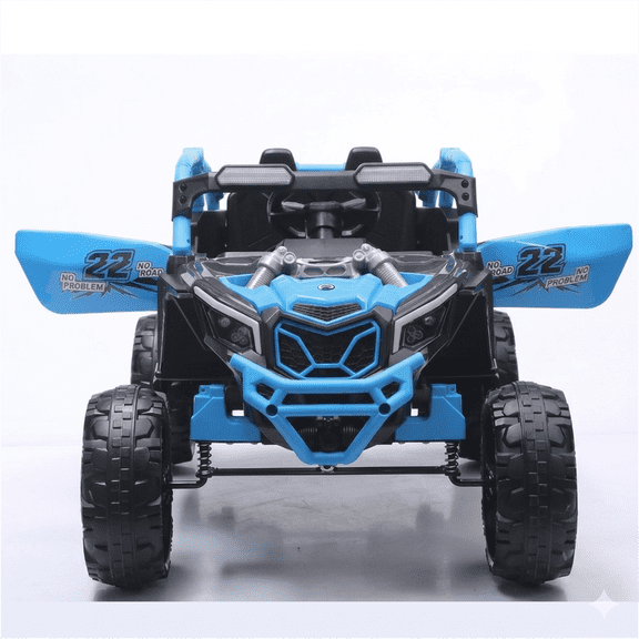 24V 400W Kids Ride on Car UTV W/Remote Control, Powered Ride on Toys with 4 Wheels Suspension, 3 Speed, Music for Kids Age 3 , Blue