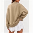 thumbnail image 5 of Enjoytime Fall Sweatshirts for Women Long Sleeve Solid Color Pullover Tops Winter Comfy Casual Mock Neck Sweatshirt, 5 of 7