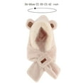 thumbnail image 7 of Milageto Womens Hooded Scarf 2 in 1 Soft Neck Scarf Headgear Beanie Windproof Casual Long Beige, 7 of 7