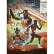 Autographed/Signed Carl Lewis Track USA Olympics 9x Gold Medalist 16x20 Photo JSA COA