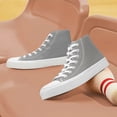 thumbnail image 5 of Kids High Top Canvas Sneakers Girls Boys Lace Up Classic Casual Shoes Toddler Comfy Fashion Running Walking Shoes Indoor Outdoor, 5 of 8