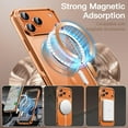 thumbnail image 4 of JETech Magnetic Case for iPhone 17 Pro Max 6.9-Inch, Compatible with MagSafe, Soft Electroplated TPU Frame with Hard Clear PC Back, Shockproof Phone Cover (Orange), 4 of 5