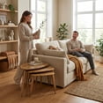 thumbnail image 6 of Ultimate Premium Products Mid Century Chestnut Nesting Table Set of 3, 6 of 16