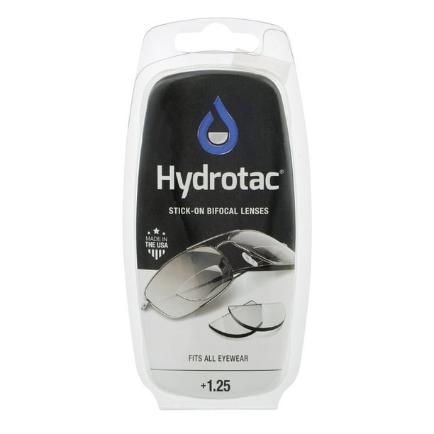Hydrotac Stickon Bifocal Lenses, 1.25