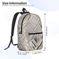 thumbnail image 2 of 17in Backpack With Pocket Adjustable Shoulder Strap Large Capacity Zipper Opening And Closing Double Pull Head Zipper For Work Travel Sports Lightslategray Geometric Lines_1, 2 of 8