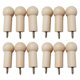 thumbnail image 1 of 12 Pcs Wall Wooden Hooks Clothes Hat Hangers Coats Hooks Keys Hanging Hooks, 1 of 3