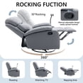 Hzlagm Swivel Rocker Reclining Chair with Adjustable Backrest ...