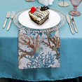thumbnail image 4 of WERPE Seaweed Corals Ocean Cloth Napkin Reusable 6 PCS, 4 of 7