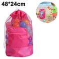 thumbnail image 1 of Bolsa de playa de malla, bolsa grande para juguetes de playa y arena, mochila duradera, juguetes para niños para natación y piscina, bolsas de almacenamiento con cordón, juguetes no, 1 of 8