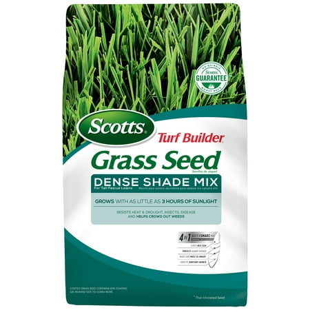 Scotts Turf Builder Grass Seed Dense Shade Mix for Tall Fescue Lawns, 3 (Best Way To Spread Grass Seed)