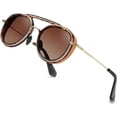 thumbnail image 1 of Sunglasses For Men Polarized Double Bridge Retro Round Thick Frame Sunglasses Polarized sunglasses, colorful dual color sunglasses, 1 of 5