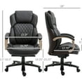 thumbnail image 4 of Brown Desk Chair With Adjustable Height, Wide Seat For Big And Tall People Office Seat, Swivel Wheels & Diamond Stitching In, 4 of 5