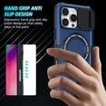 thumbnail image 6 of for iPhone 16 Pro Max Case Magnetic with Ring Stand Black Fits Wireless Charging, iPhone 16 Pro Max Phone Case with Camera Lens Protector Cover Shockproof Anti-Slip (Blue), 6 of 17