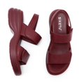 thumbnail image 6 of Platform Strap Sandals Women's Fashion Casual New Solid Home Comfortable Light Fish Mouth Open Toe Sandals Wine Women Sandal, 6 of 8