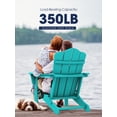 thumbnail image 6 of Wulful Folding Plastic HDPE Patio Adirondack Chair, Aruba Blue, 6 of 9