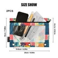 thumbnail image 3 of 2 Pack Pencil Pouch for 3 Ring Binder Smooth Zipper Folders with Pockets Clear Window Pencil Case Colorful Block Doodle, 3 of 6