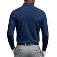 thumbnail image 4 of Fabrcox S-4XL Mens Long Sleeve Polo Shirts with Pockets Collared Work Shirt for Men Office Casual Plain Classic Fit Outdoor Men's Golf Shirts Navy XXXL, 4 of 8