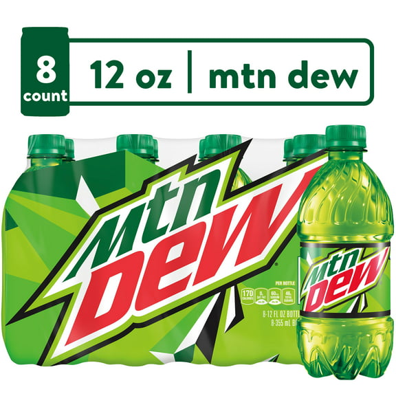 Mountain Dew Citrus Soda Pop, 12 fl oz, 8 Pack Bottles