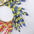 thumbnail image 2 of 20" Independence Day Forsythia Wreath, Patriotic Red, White, and Blue Artificial Flower Door Decor, Decorative Stars and Stripes Wreath for 4th of July, Memorial Day, and Veteran Day by JEWLALO, 2 of 7
