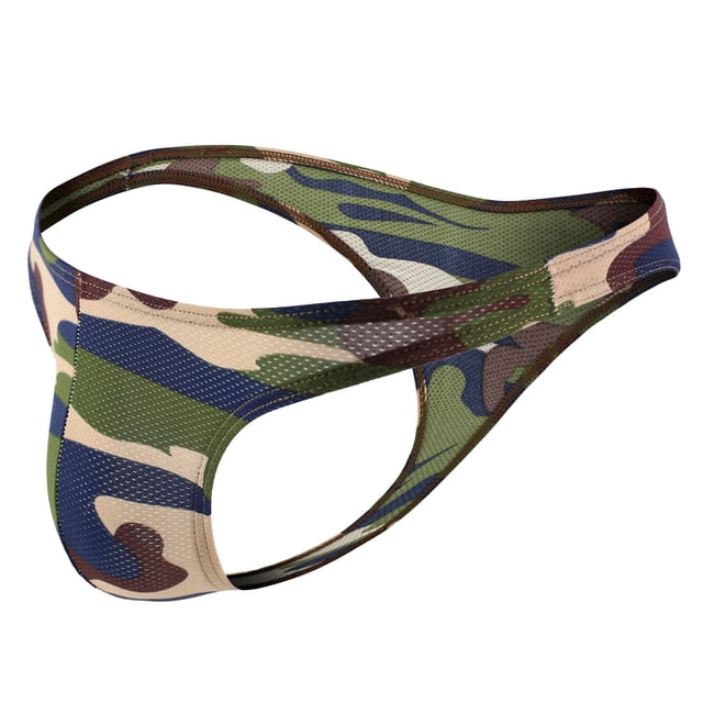 Ropa Interior Para Hombre Tangas Sin Costura Calzoncillos Troncos Camuflaje Malla Flaca Cintura Baja Ropa Interior Transpirable Erógena Odeerbi ODB143099