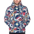thumbnail image 4 of Hoodies for Men - cool rock Skull Long Sleeve Comfrt Men'S Fashion Hoodies & Sweatshirts, Sweatshirts for Men Hoodies Pullover Clothing Clothes with Pouch, 4 of 7