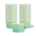 thumbnail image 2 of Coppetta 8 Ounce Dessert Cups, 200 Greaseproof Ice Cream Cups - Lids Sold Separately, For Hot And Cold Foods, Teal And Green Ombre Paper Yogurt Bowls, Disposable, Sturdy - Restaurantware, 2 of 4