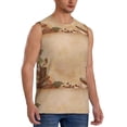 thumbnail image 2 of Easygdp Engraved Coffee On Kraft Paper Men's Breathable Tank Tops Sleeveless Sporty T Shirts for Basketball, Mountaineering, Bodybuilding -X-Large, 2 of 8