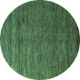 thumbnail image 1 of Ahgly Company Indoor Round Abstract Turquoise Blue Modern Area Rugs, 7' Round, 1 of 4
