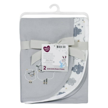Parent's Choice Thermal Receiving Blankets, Gray Sheep, 2