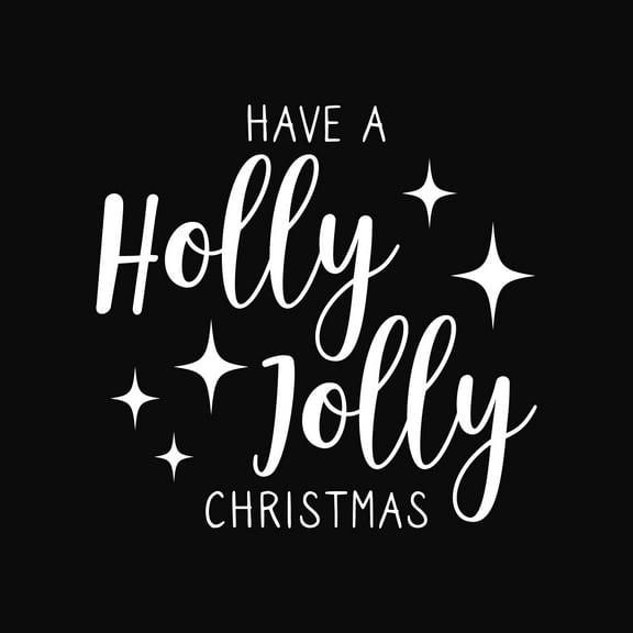 Vinyl Wall Art Decal - Have A Holly Jolly Christmas - 21" x 22" - Holiday Season Trendy Seasonal Quote Sticker For Home School Living Room Work Office Classroom Door Store Window Decor