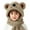 Khaki, variant on Kids' Koala Shaped Fleece Beanie Scarf with Hood Warm Winter Accessory for Ages Six Months to Two Years Blue 2 Years