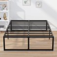 thumbnail image 4 of WYZZHY QIZUAKDF 7 Inch Full Size Bed Frame Heavy Duty Metal Platform No Box Spring Needed  Easy Assembly Noise Free  Black, 4 of 9