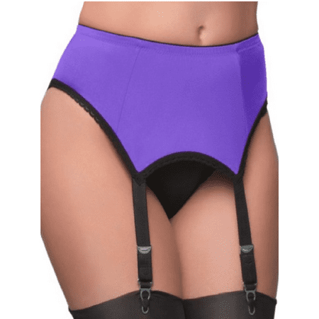

Inevnen Women Garter Belt Solid Color/Patchwork Lace 4 Hanging Buckles Garter Back Triple Breasted