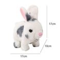 thumbnail image 2 of TNOBHG Realistic Rabbit Plushie Electric Plush Rabbit Toy with Sound Fuzzy Movable Ears Mouth Tail Walking Nodding Spotted Bunny Plushie Kids Boys Girls, 2 of 8