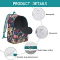thumbnail image 4 of Floral Dog Design Vintage Backpack – Large Capacity Travel Backpack with Comfortable Carrying and Anti-theft Multifunctional Features for Pet Lovers and Female Professionals, 4 of 5