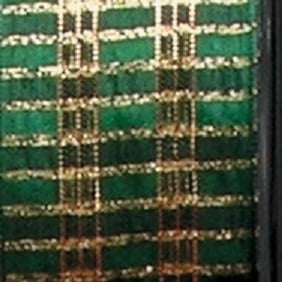 The Ribbon People Gold and Hunter Green Checkered Woven Wired Craft Ribbon 1.5" x 27 Yards