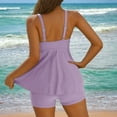 thumbnail image 7 of UTSJKR Two Piece Flowy Tankini Swimsuits for Women Push Up Tummy Control Bathing Suits Mesh Sheer V-Neck Swim Suits 2025 Purple S, 7 of 7