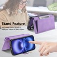 thumbnail image 4 of for iPhone 14 Pro Max Detachable Wallet Case with Card Holder, 2 in 1 PU Leather Flip Folio Case with RFID Blocking Magnetic Stand Removable Shockproof Phone Cover with Ring Holder, Purple, 4 of 11