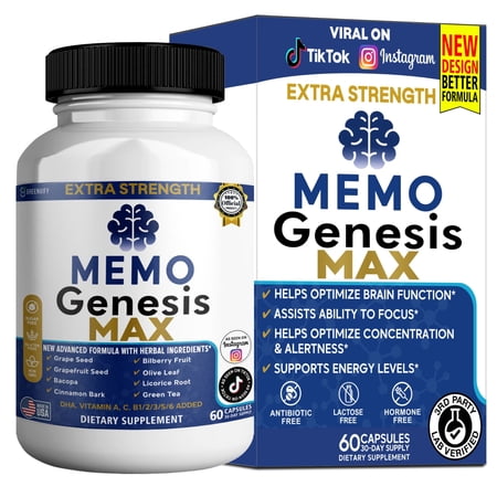 GreenVify Memo Genesis Max – Brain & Memory Support Supplement