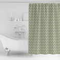 thumbnail image 2 of Striped Shower Curtain, 72" x 72", Abstract Chevron White Line Sage Green Bohemian Waterproof Bathroom Curtain Washable Shower Curtain Set with 12 Hooks, 2 of 6