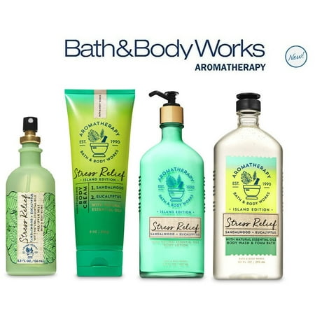 Bath And Body Works Sandalwood Eucalyptus Deluxe Spa Set Aromatherapy Stress Relief Body Wash Foam Bath Body Lotion All Over Mist Body Cream