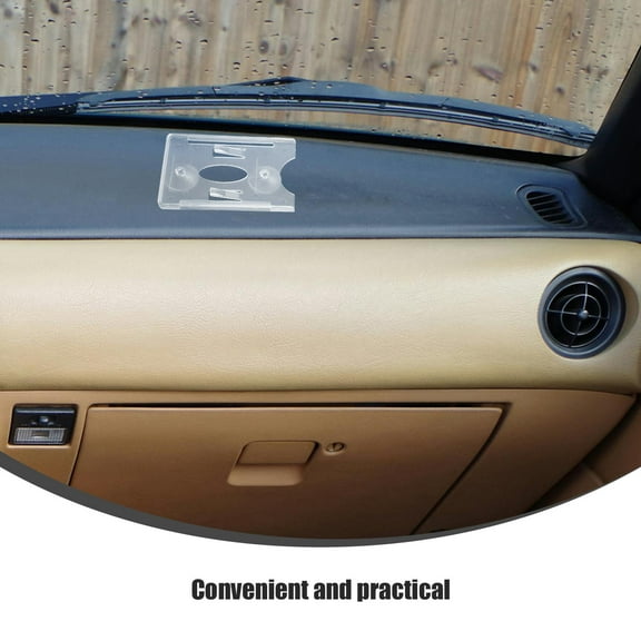 Toyvian 4Pcs Car Ticket Holder Transparent Plastic Windshield Organizer Auto Accessories