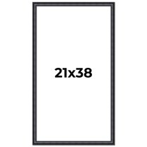 21x38 Frame Black Real Wood Picture Frame Width 1.25 inches | Interior Frame Depth 0.5 inches |